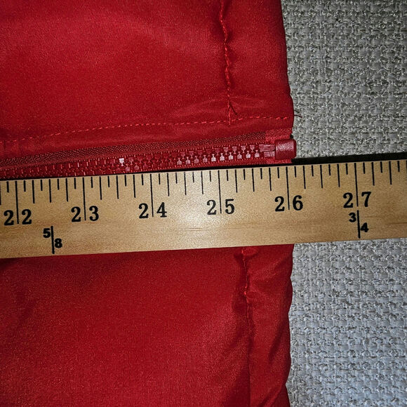 US Polo Assn Men's Red Puffer Vest Y2K Zip Up Men's Size Small PTP 22 Length26 - Picture 6 of 9